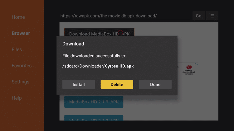 Install Cyrose HD on Firestick